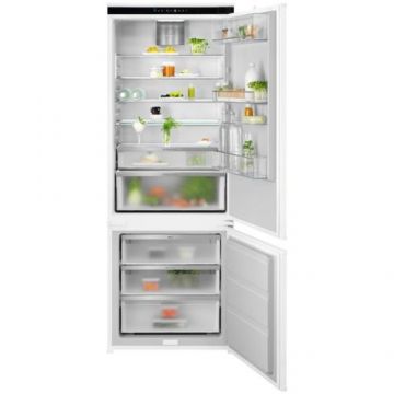 Combina frigorifica incorporabila Electrolux ENP7TD75S, 376 L, No Frost, Conectivitate WiFi, Control electronic, Semnal acustic, Clasa D, H 189 cm (Alb)