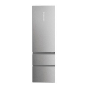 Combina frigorifica Haier HTW5620DNMG, No Frost, 414 l, H 205 cm, Clasa D, Wi-Fi, Inox